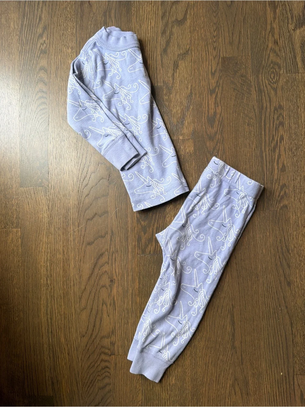 Hanna Anderson Lavender Unicorn Print Pajama Set